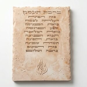 בלוק האש שלי עם חריטה ברכת העסק